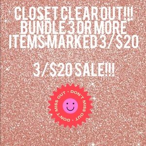 3/$20 Sale!!!